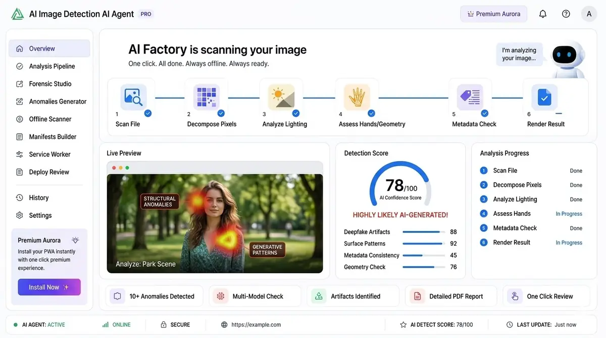 AI DKIM validator dashboard — example of the AI DKIM risk dashboard software